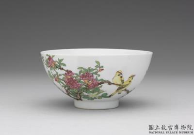图片[2]-Bowl with pomegranate and orioles in falangcai painted enamels, Qing dynasty, Yongzheng reign 1723-1735-China Archive